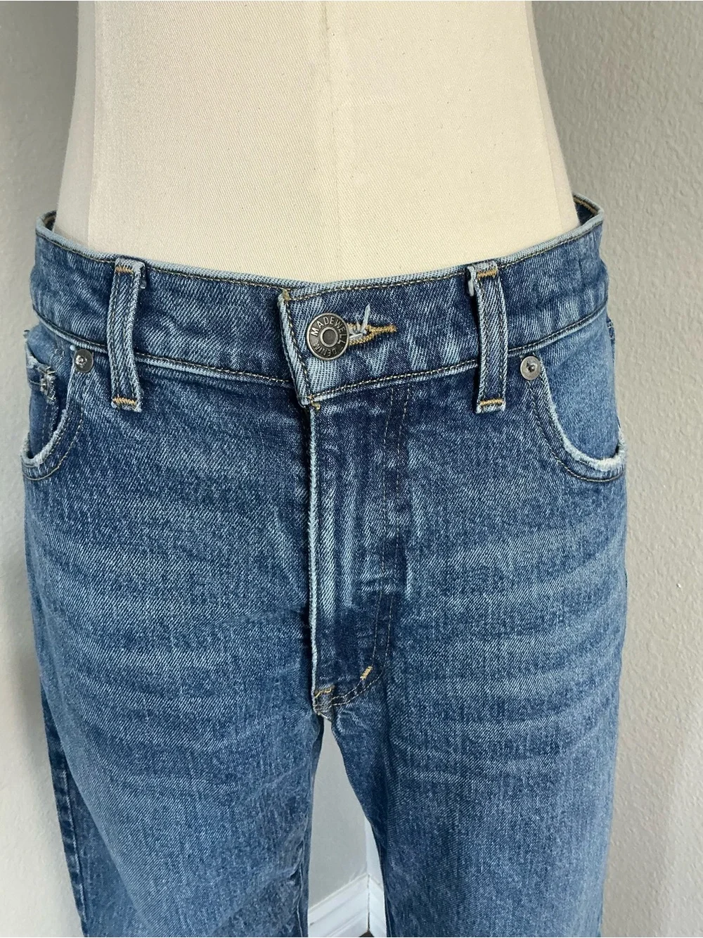 Madewell Relaxed Bootcut Jeans Size 28 Medium Wash High Rise Denim - Picture 5 of 8